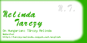 melinda tarczy business card